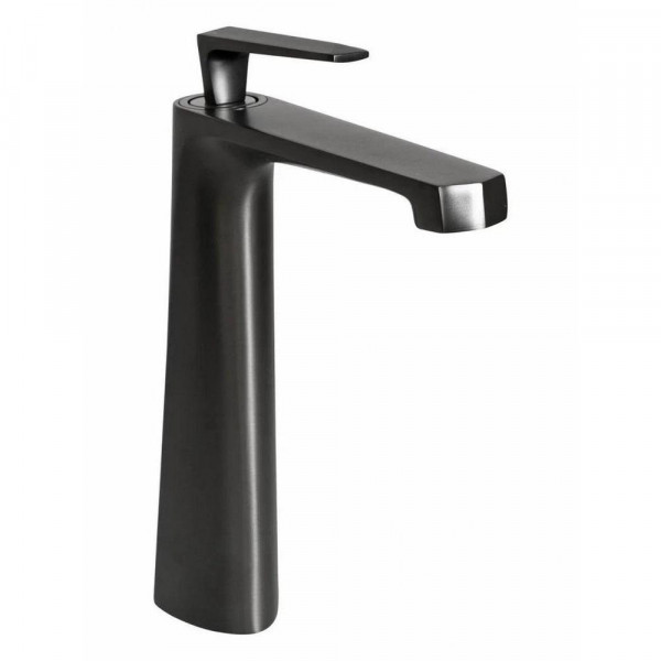 Смеситель для раковины высокий Hansberge H2068BG, графит