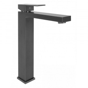 Смеситель для раковины высокий Hansberge H2070BG, графит