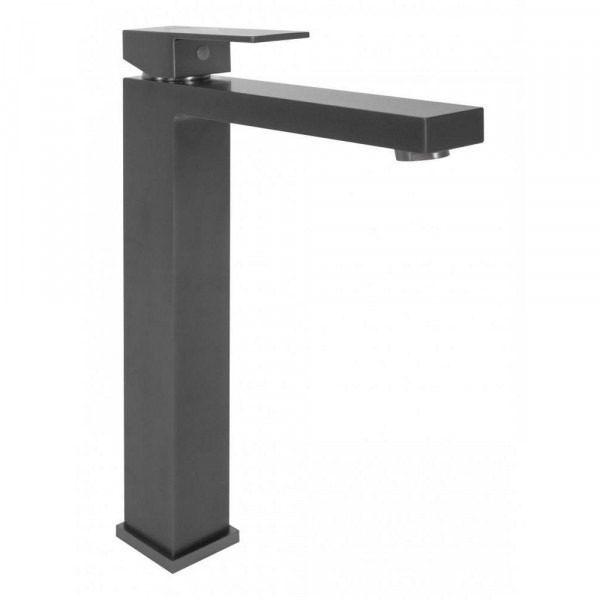 Смеситель для раковины высокий Hansberge H2070BG, графит