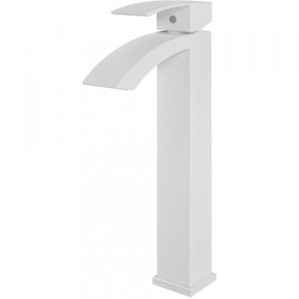 Смеситель для раковины высокий Hansberge H2077WW, белый