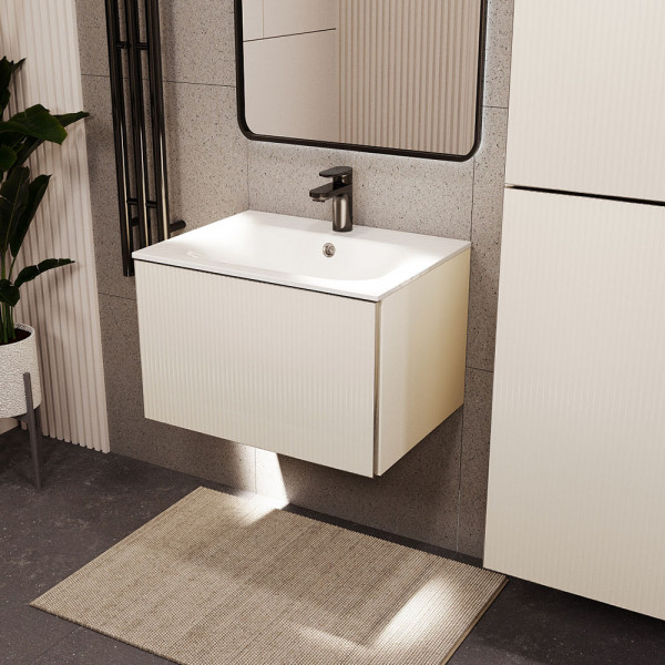 Тумба с раковиной подвесная 60см Terminus Euromix EUR10601900101OSL айвори