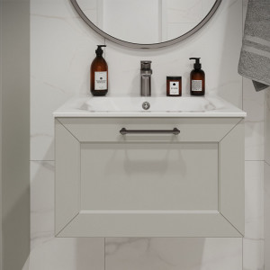 Тумба с раковиной подвесная 60см Terminus Victoria VIC10601900301O белый