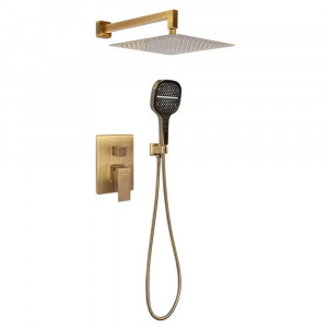 Душевая система встраиваемая без излива Hansberge H6070BR бронза