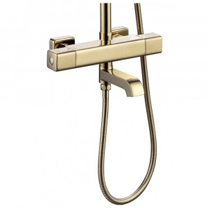 Душевая система с термостатом Grocenberg GB7005MG Золото матовое