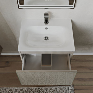 Тумба с раковиной подвесная 60см Terminus Vega VEG10601200501OSL капучино