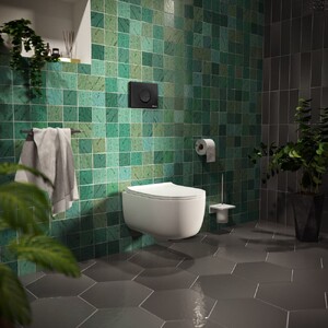 Кнопка для инсталляции BERGES NOVUM R5 040025 Soft Touch черная