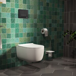 Кнопка для инсталляции BERGES NOVUM S5 040045 Soft Touch черная
