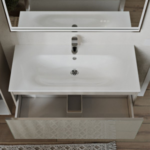 Тумба с раковиной подвесная 100см Terminus Vega VEG101001200501OSL капучино