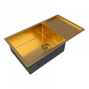 Кухонная мойка Paulmark GERBERG 78F UNI PM217844-BG брашированное золото 78х44 см