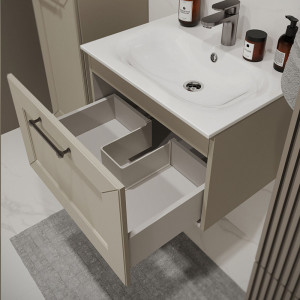 Тумба с раковиной подвесная 60см Terminus Victoria VIC10601900101O айвори