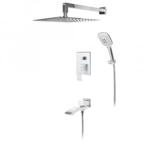 Душевая система встраиваемая Hansberge H6077W белый/хром