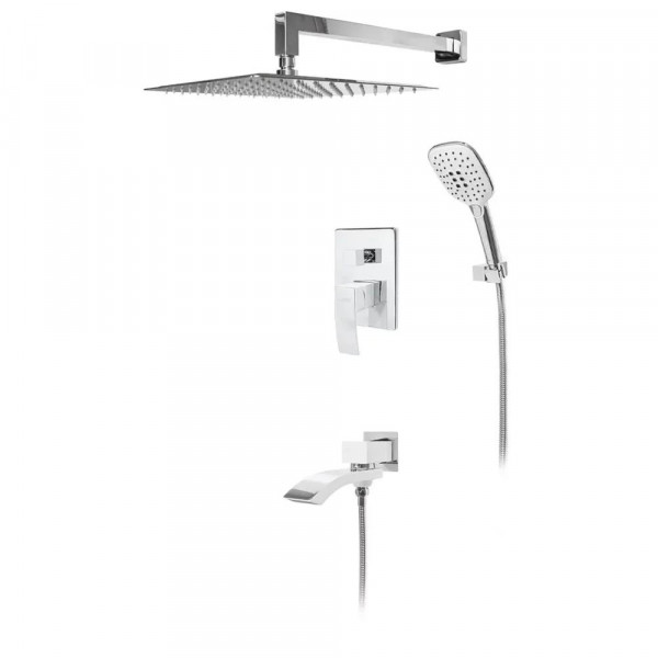 Душевая система встраиваемая Hansberge H6077W белый/хром