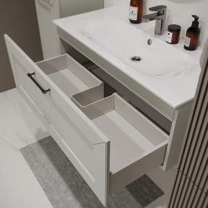 Тумба с раковиной подвесная 100см Terminus Victoria VIC101001900301O белый