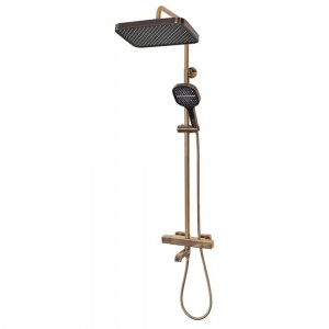 Душевая система с термостатом Hansberge H5085BR бронза