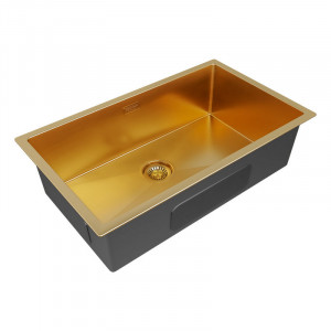 Кухонная мойка Paulmark ALLER 74 UNI PM807444-BG брашированное золото 74х44 см