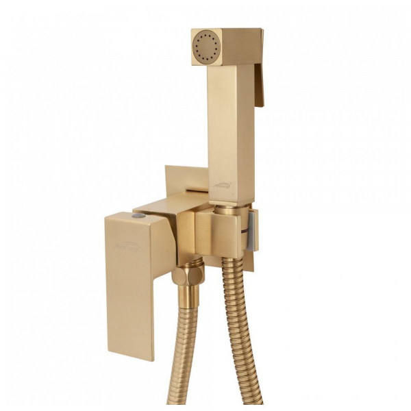 Гигиенический душ со смесителем встраиваемый Hansberge H3077MG матовое золото