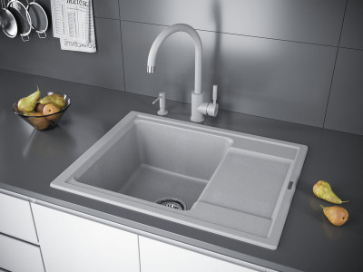 Дозатор для жидкого мыла Paulmark DECUS D004-GR серый