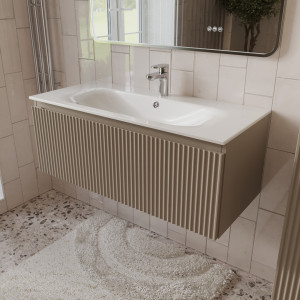 Тумба с раковиной подвесная 100см Terminus Sicilia SIC101001200501O капучино