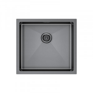 Кухонная мойка Paulmark GERBERG 48 UNI PM254844-GM вороненая сталь 48х44 см
