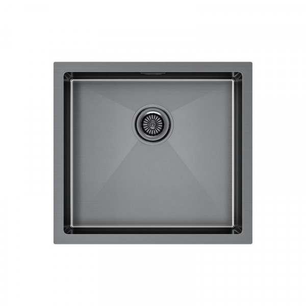 Кухонная мойка Paulmark GERBERG 48 UNI PM254844-GM вороненая сталь 48х44 см