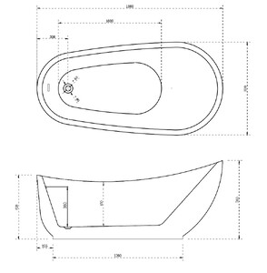 Акриловая ванна ABBER AB9288 180х89