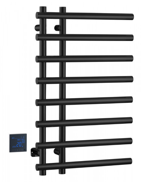 Полотенцесушитель электрический Boheme круглый сухой BLACK 500x118x800 мм (722-B)