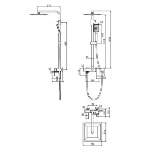 Душевая система Grocenberg GB7008CR хром