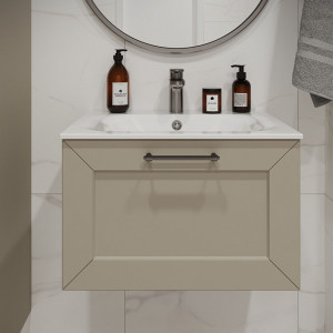 Тумба с раковиной подвесная 60см Terminus Victoria VIC10601900101O айвори