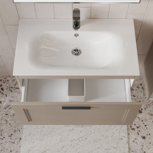 Тумба с раковиной подвесная 80см Terminus Classik CLA10801200501O капучино