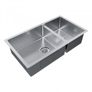 Кухонная мойка Paulmark GERBERG 78/2S UNI PM227844-BS брашированная нержавеющая сталь 78х44 см