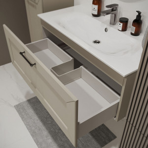 Тумба с раковиной подвесная 100см Terminus Victoria VIC101001900101O айвори