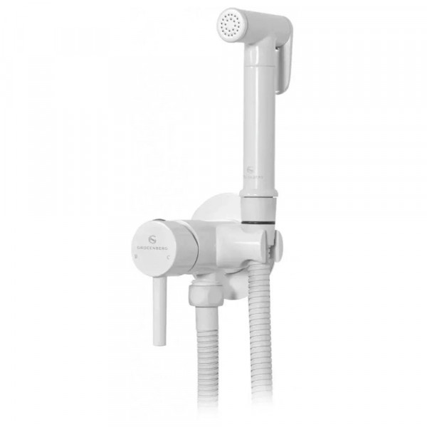 Гигиенический душ со смесителем встраиваемый Grocenberg GB001W белый