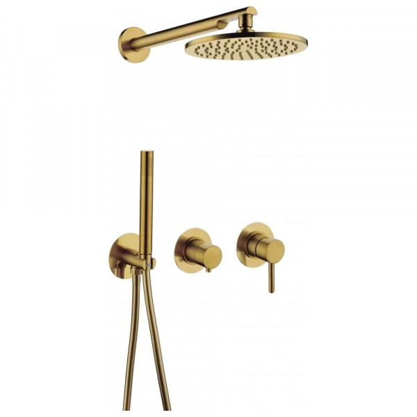Душевая система встраиваемая без излива Grocenberg GB5090GL брашированное золото