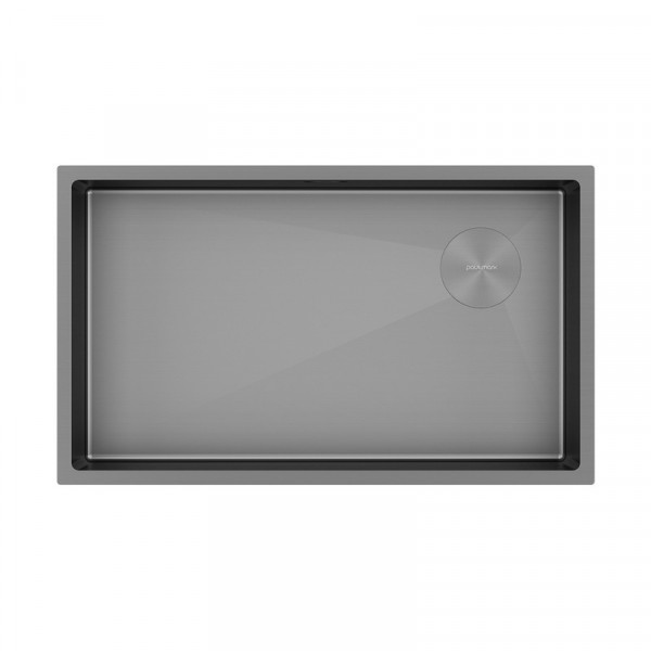 Кухонная мойка Paulmark NEXT-SKEW 74 UNI PM887444-MG матовый серый 74х44 см