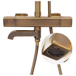 Душевая система с термостатом Hansberge H5085BR бронза