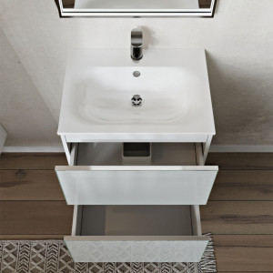 Тумба с раковиной подвесная 60см Terminus Vega VEG10602900301OSL белый