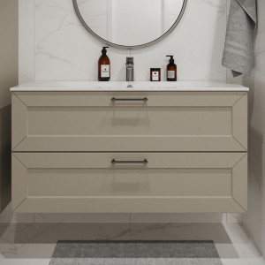 Тумба с раковиной подвесная 120см Terminus Victoria VIC101202900101O айвори