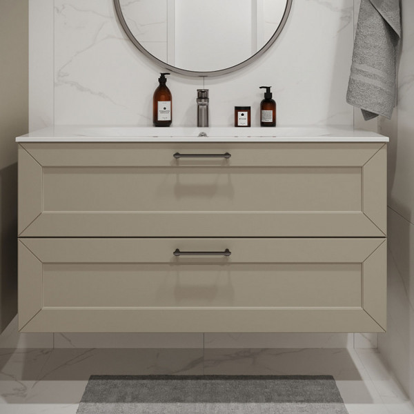 Тумба с раковиной подвесная 120см Terminus Victoria VIC101202900101O айвори