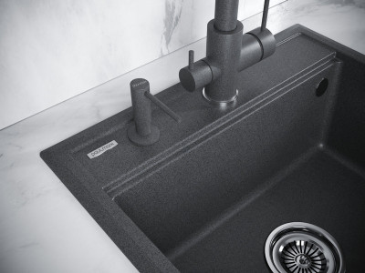 Дозатор для жидкого мыла Paulmark DECUS D004-DG графит