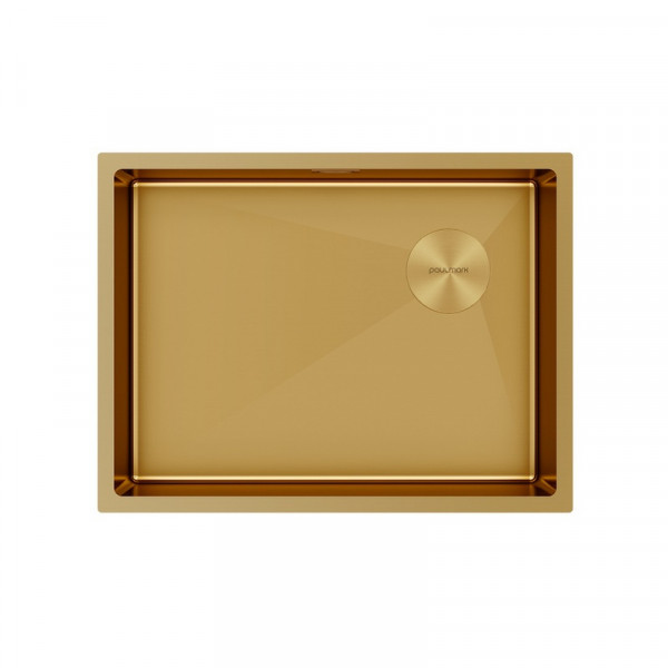Кухонная мойка Paulmark NEXT-SKEW 58 UNI PM885844-BG брашированное золото 58х44 см
