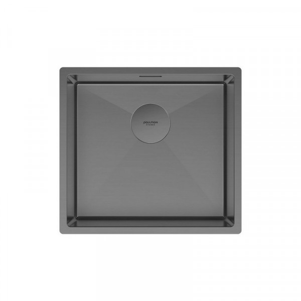 Кухонная мойка Paulmark NEXT 48 UNI PM214844-GM вороненая сталь 48х44см