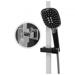 Душевая система Hansberge H5077BC черный/хром