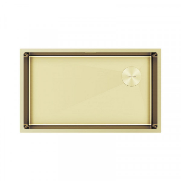 Кухонная мойка Paulmark NEXT-SKEW 74 UNI PM887444-LG светлое золото 74х44 см