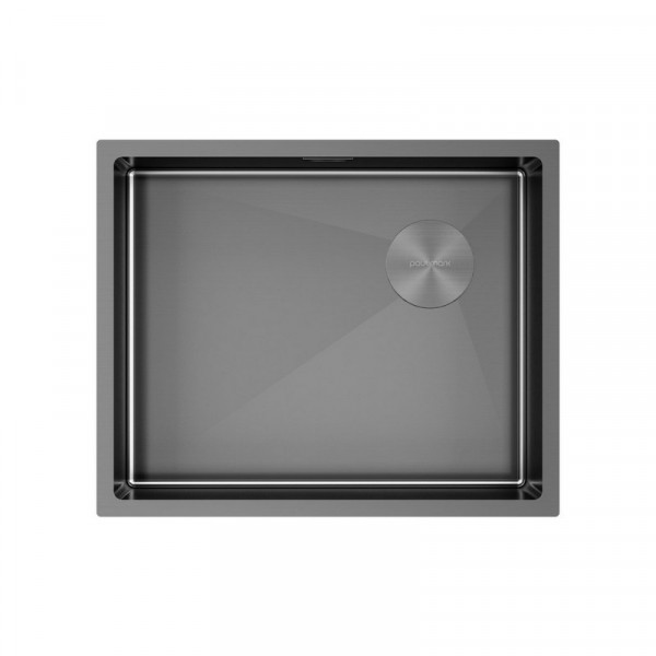 Кухонная мойка Paulmark NEXT-SKEW 54 UNI PM885444-GM вороненая сталь 54х44см