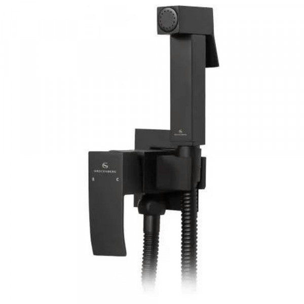 Гигиенический душ со смесителем встраиваемый Grocenberg GB002BL черный