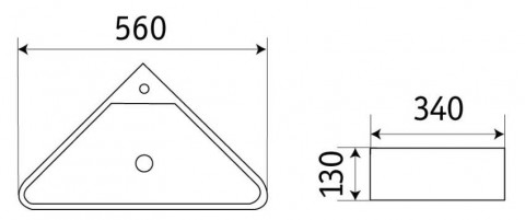 Умывальник угловой CeramaLux 78377