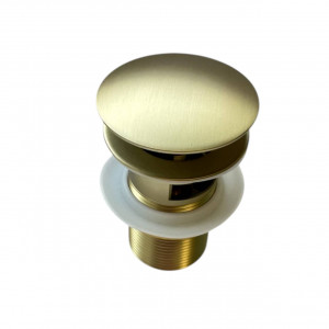 Донный клапан Roxen P02GB (gold brush) c переливом