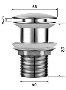 Донный клапан Roxen PD02BN (nickel brush) без перелива