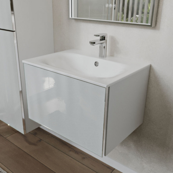 Тумба с раковиной подвесная 60см Terminus Vega VEG10601900301OSL белый