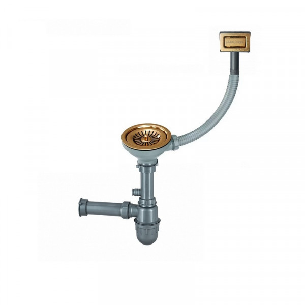 Сифон Konz PM2022-BG брашированное золото Paulmark